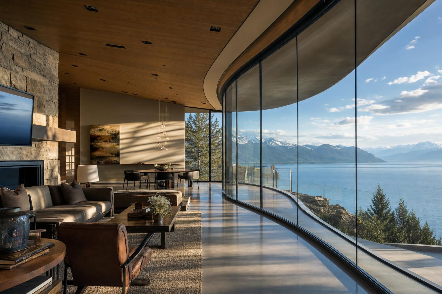 Lake Minnetonka Curved Glass